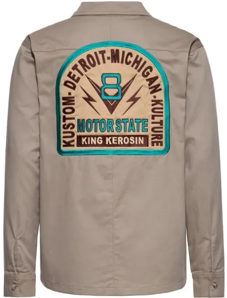 King Kerosin Motorstate Shirt Khaki (ARM864907)