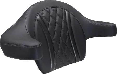 Mustang Deluxe Diamond Extended Arm Wrap-Around Backrest With Gun Metal Grey Stitching For Harley Davidson 2023-2025 Road Glide & Street Glide Models (88430GM)