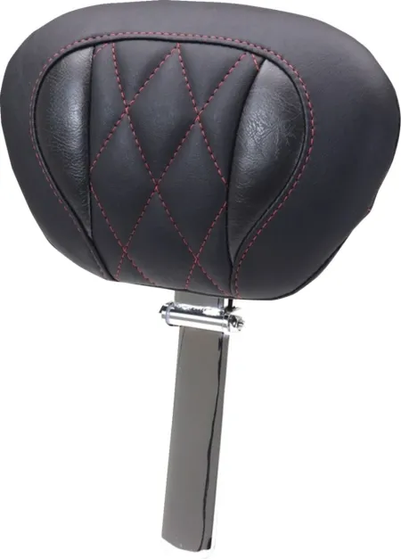 Mustang Deluxe Diamond Super Touring Driver Backrest With Dark Cherry Stitching For Harley Davidson 2023-2025 Road Glide & Street Glide Models (89460DC)