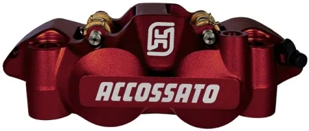 Accossato Right Side Monoblock Radial Brake Caliper In Red Finish (PZ004R-DX-ST)