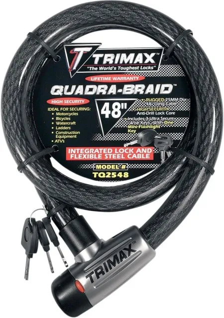Trimax Quad-Braid Integrated Cable Lock (TQ2548)