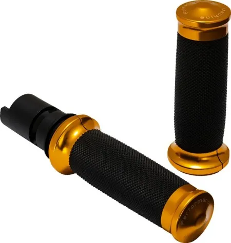 Performance Machine Contour Renthal Wrapped Grips Gold For Harley Davidson 2025-2026 Softail, 2023-2026 Road Glide & Street Glide Models (0063-2105M-G)