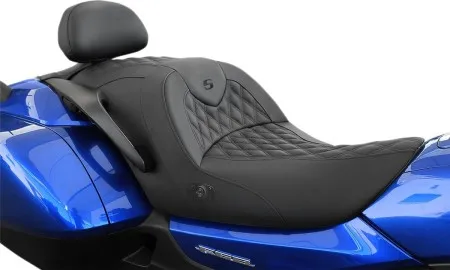 Saddlemen Roadsofa Lattice Stitch Heated Seat For Honda 2013-2019 GL1800 Goldwing F6B Models (H23-20-182HCT)