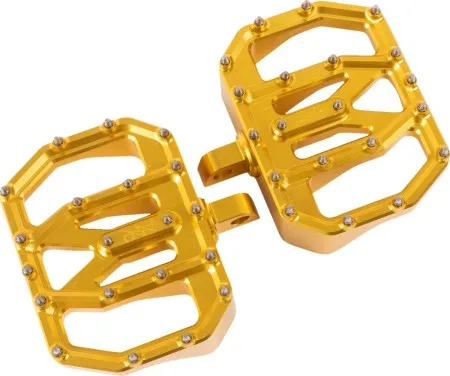 Thrashin Supply Co. Rear Mini Aggressor Floorboards In Gold (TSC-2031-5-D)