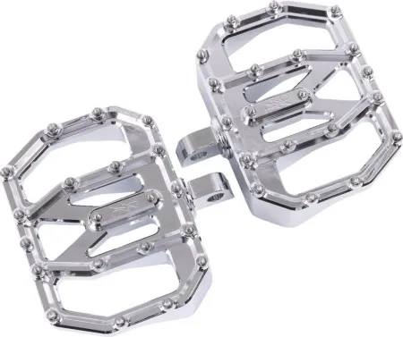 Thrashin Supply Co. Rear Mini Aggressor Floorboards In Chrome (TSC-2031-3-D)