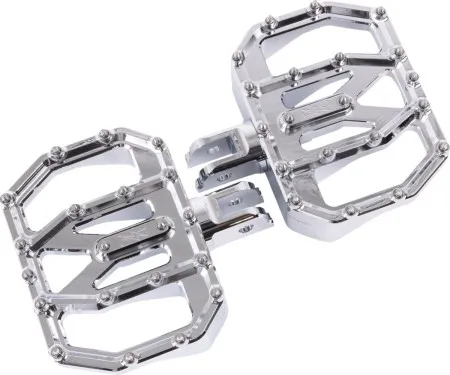 Thrashin Supply Co. Mini Aggressor Floorboards In Chrome For Harley Davidson 2018-2026 M8 Softail Models (TSC-2031-3-SF)
