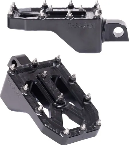Thrashin Supply Co. Aggressor Rear Footpegs In Black (TSC-2022-1-D)