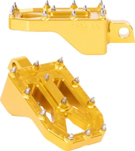 Thrashin Supply Co. Aggressor Rear Footpegs In Gold (TSC-2022-5-D)