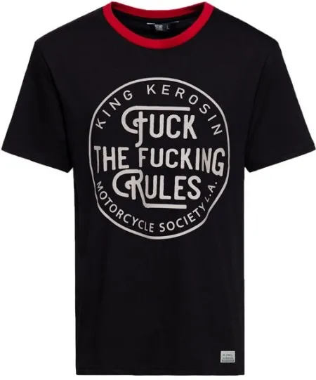 King Kerosin Fuck The Rules T-shirt Black (ARM891127)