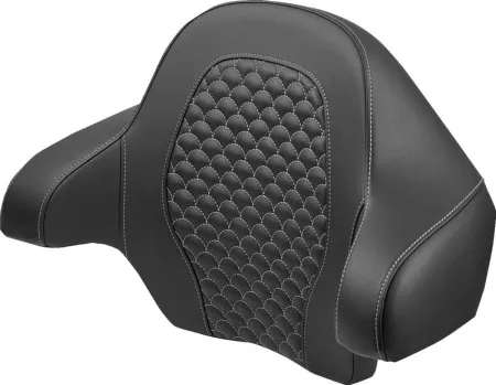 Saddlemen Dragon Scale Tour Pak Backrest Pad With Silver Stitching For Harley Davidson 2014-2025 FLHR, FLHT, FLHX, FLTR & FLHTCUTG Touring Models (814-07-20905)