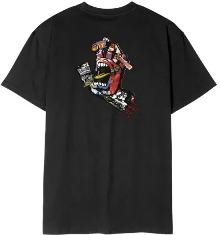 Santa Cruz Collage Hand T-shirt Black (ARM128817)
