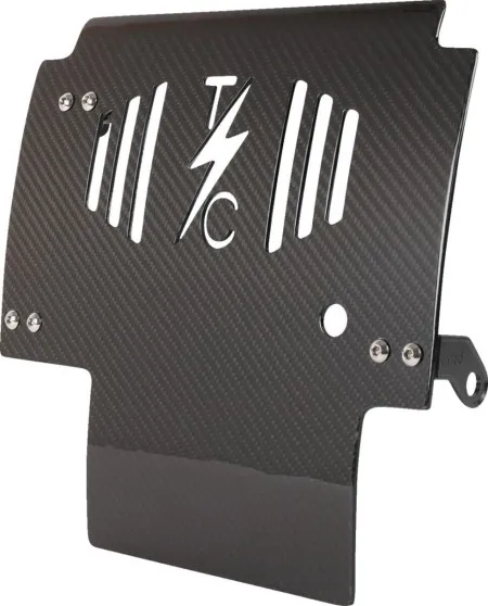 Thrashin Supply Co. Forged Gloss Carbon Fiber Skid Plate With Black Bracket For Harley Davidson 2024-2026 FLTRX Road Glide & FLHX Street Glide Models (TSC-3034-1)