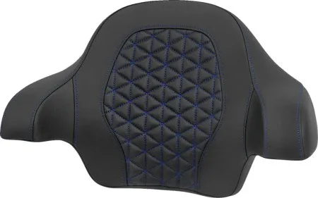 Saddlemen Tri Gripper Tour-Pak Passenger Backrest Pad With Blue Stitching For Harley Davidson 2014-2025 FLHR, FLHT, FLHX, FLTR & FLHTCUTG Touring Models (814-07-21101)