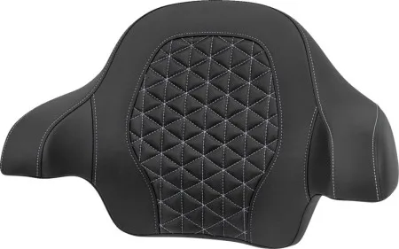 Saddlemen Tri Gripper Tour-Pak Passenger Backrest Pad With Silver Stitching For Harley Davidson 2014-2025 FLHR, FLHT, FLHX, FLTR & FLHTCUTG Touring Models (814-07-21105)