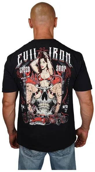 Lethal Threat Evil Iron Speed Shop T-shirt Black (LT20893-M)
