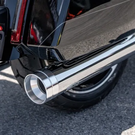 Track Series 2-2 Big Shot Slip-On Mufflers In Chrome For 2017-2026 Touring Models (EP-152835-TS)