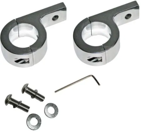 Custom Dynamics Engine Guard Fog Lamp Clamp Set In Chrome (CD-125-C)