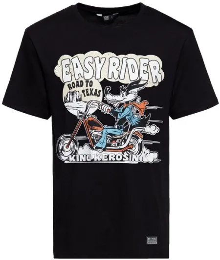 King Kerosin Easy Rider T-shirt Black (ARM091127)