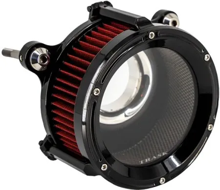 Trask Performance Assault Series Air Cleaner In Gloss Black For Harley Davidson 2018-2024 Softail, 2017-2025 Touring & Trike (Gen 1) M8 Models (TM-1024GBK)
