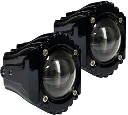 Custom Dynamics Shark Demon LED White Fog Lights For 2023-2026 Touring (Gen 2) Models (SD-FOG-5W)