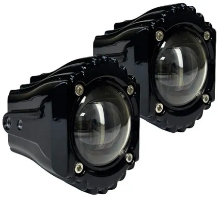 Custom Dynamics Shark Demon LED White Fog Lights For 2018-2024 Softail, 2017-2024 Touring, & 2017-2025 Trike (Gen 1) Models (SD-FOG-1W)