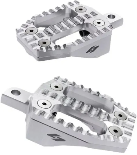 Kraus EXO Passenger Foot Peg Set In Machined Aluminium Bite Plate Top / Machined Aluminum Base For Harley Davidson 2018-2026 M8 Softail Models (SF-FC-41AM-M)