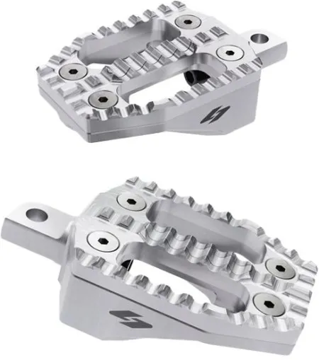 Kraus EXO Foot Peg Set With Machined Bite Plate Top / Machined Aluminum Base For Harley Davidson Models With Male Mounts (UN-FC-41AM-M)