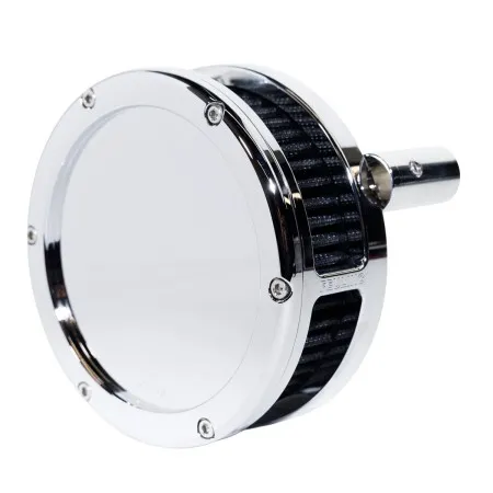 Feuling BA Solid Cover Slim Air Cleaner Kit In Chrome With Black Filter For Harley Davidson 1999-2017 Twin Cam Models (Exc. E-Throttle & 99-01 FLT) (5547-S)