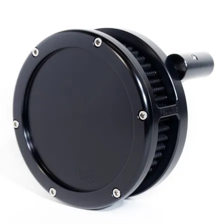 Feuling BA Solid Cover Slim Air Cleaner Kit In Black With Black Filter For Harley Davidson 1993-1999 Dyna, Softail & Touring Models (5563-S)