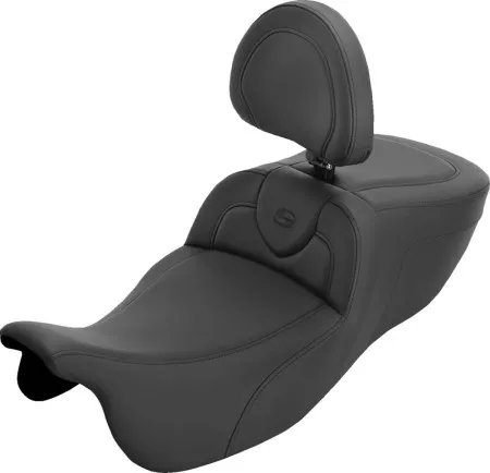 Saddlemen Extended Reach Roadsofa Seat With Black Stitching With Drivers Backrest For Harley Davidson 2015-2025 Freewheeler & Road Glide 3 Models (815-07-188BR)