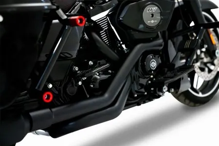Rinehart True Dual Header Kit In Black For Harley Davidson 2017-2026 Touring Models (100-0653)