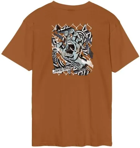 Santa Cruz Damaged Hand T-shirt Rust (ARM870627)