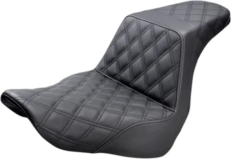 Saddlemen Seat Step Up LS Front With Passenger Lattice in Black For 2018-2025 Softail Low Rider & Sport Glide Models (818-29-175)